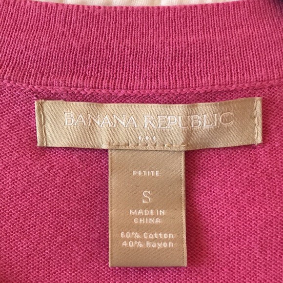 Banana Republic Cardigan Button Down 3/4 Sleeve Bubble Gum Pink Size Small - Picture 12 of 16